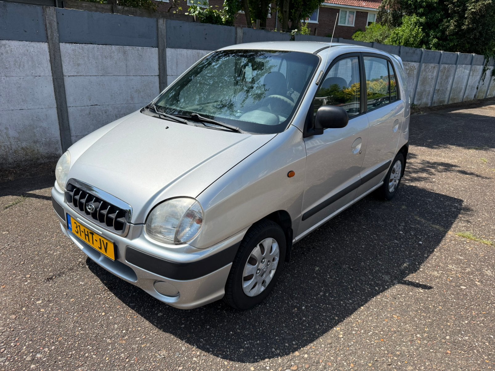 Hyundai Atos 1.0 I 2001 Grijs 142.000 km NAP Apk 2027, Voorwielaandrijving, 4 cilinders, Origineel Nederlands, Bedrijf