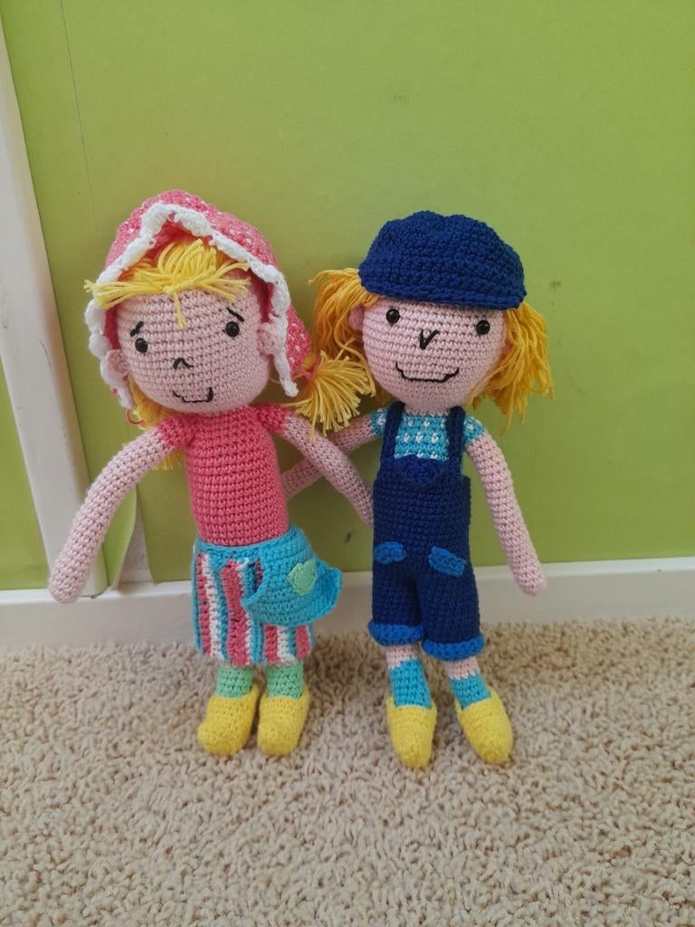 Nieuw! Gehaakte fien en teun, Kinderen en Baby's, Speelgoed | Knuffels en Pluche, Ophalen of Verzenden, Nieuw, Overige typen, Handgemaakt