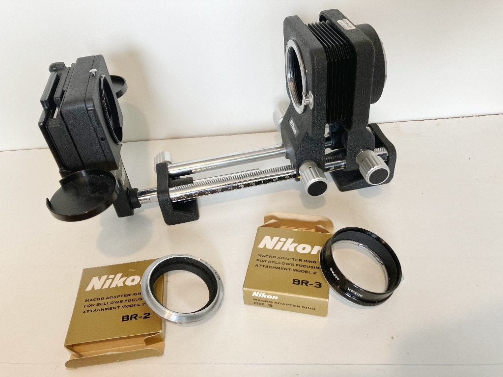 Nikon slide-copying set PB-5 PS-4 BR-2 en BR-3, Overige typen, Ophalen of Verzenden, Verstelbaar, Nikon