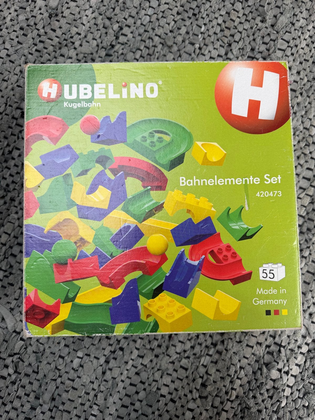 Hubelino Kugelbahn Bahnelemente Set - 55 delig, Ophalen of Verzenden, Gebruikt, Overige merken
