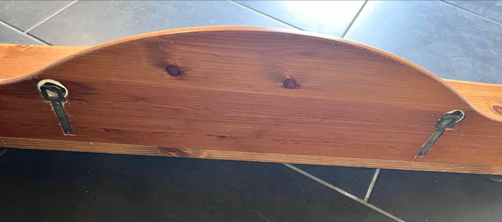 Houten grenen wandplank met sierlijke rand - grenen, Huis en Inrichting, Woonaccessoires | Wandplanken en Boekenplanken, Ophalen