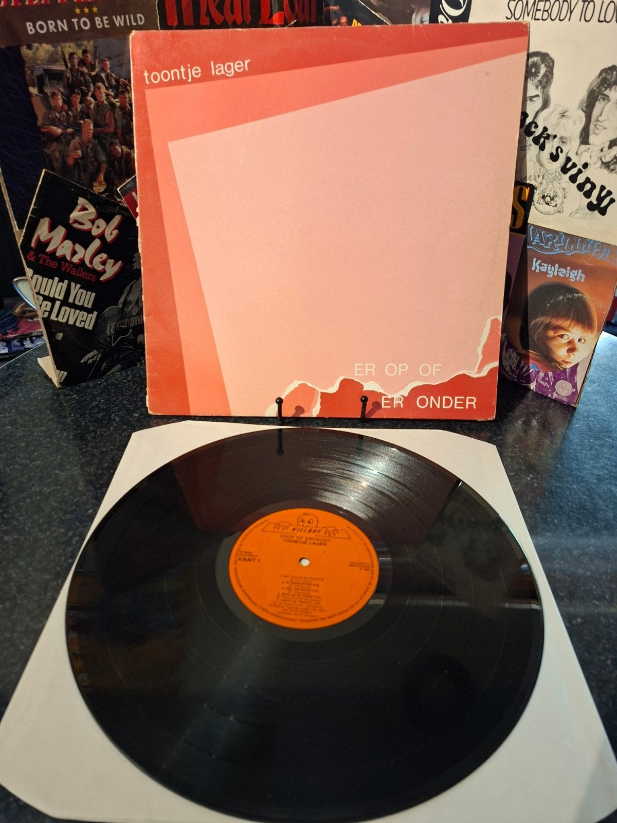 Toontje Lager - Er Op Of Er Onder LP (1982), LP, Gebruikt, Overige formaten, Ophalen of Verzenden