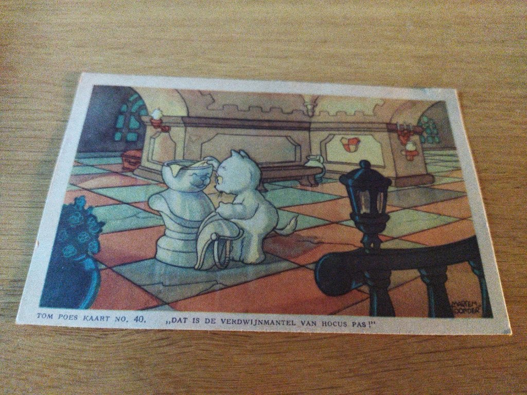 Vintage ansichtkaart Tom Poes kaart no 40, Ophalen of Verzenden, 1940 tot 1960, Gelopen, Overige thema's
