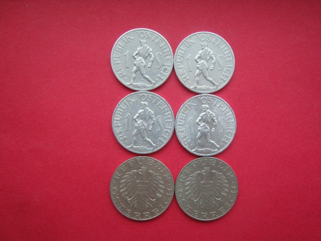 Kavel Oostenrijk setje munten 1 en 10 Schilling 1946 / 1975., Verzenden, Oostenrijk, Setje