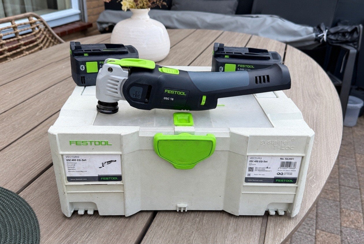 Festool VECTURO OSC 18 + 2 x 18 v 5.0 ah acc, Ophalen of Verzenden, Zo goed als nieuw