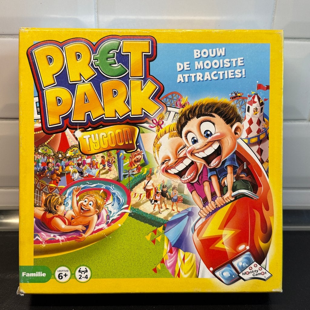 Familiespel Pretpark Tycoon, Hobby en Vrije tijd, Gezelschapsspellen | Bordspellen, Drie of vier spelers, Ophalen of Verzenden