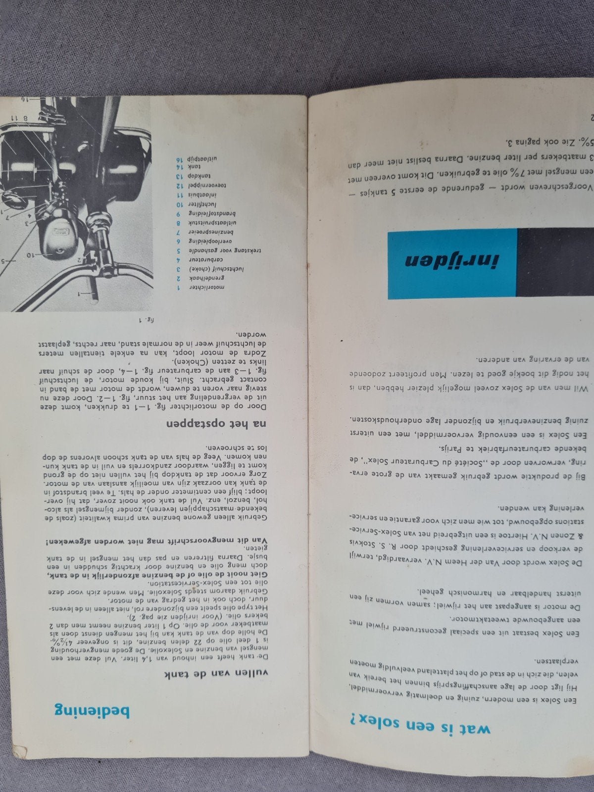 Vintage Solex Oto Instructieboekje - Gebruikershandleiding, Ophalen of Verzenden, Gebruikt