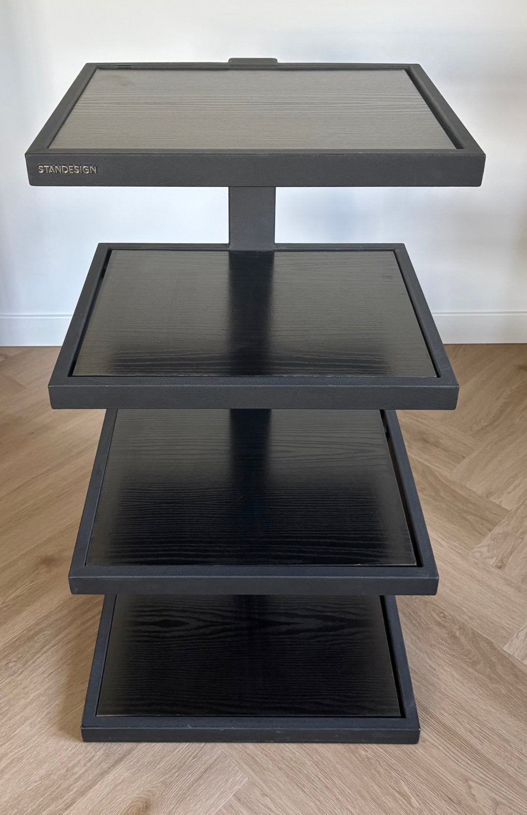 Standesign Hifi/Audio Meubel - Zwart met 4 niveaus, Ophalen, Gebruikt, Minder dan 25 discs, Hout