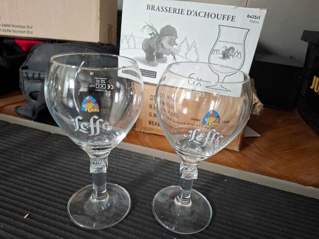 Leffe bierglazen - set van 2, Ophalen of Verzenden, Zo goed als nieuw, Overige merken, Glas