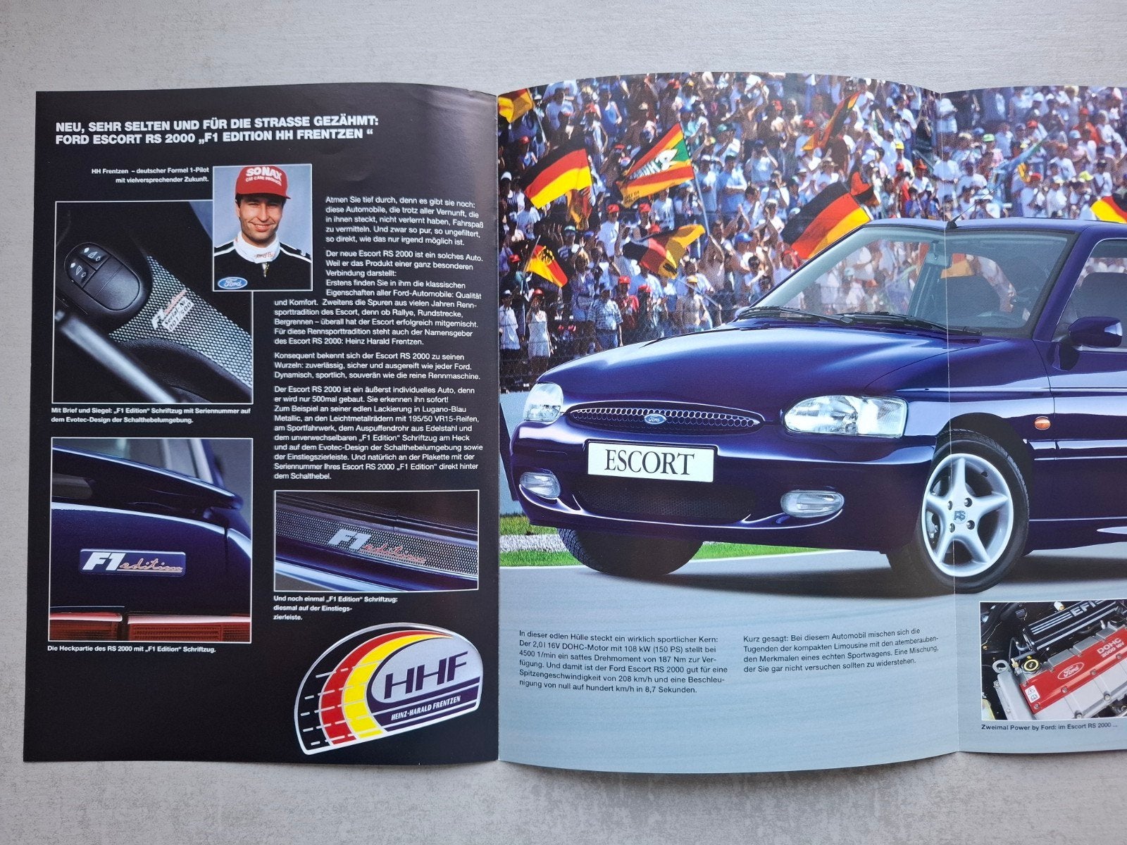 Ford Escort RS 2000 "F1 Edition HH Frentzen" folder - 1995, Ophalen of Verzenden, Zo goed als nieuw, Ford