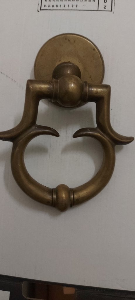 Zware messing deurklopper, Ophalen of Verzenden, Koper