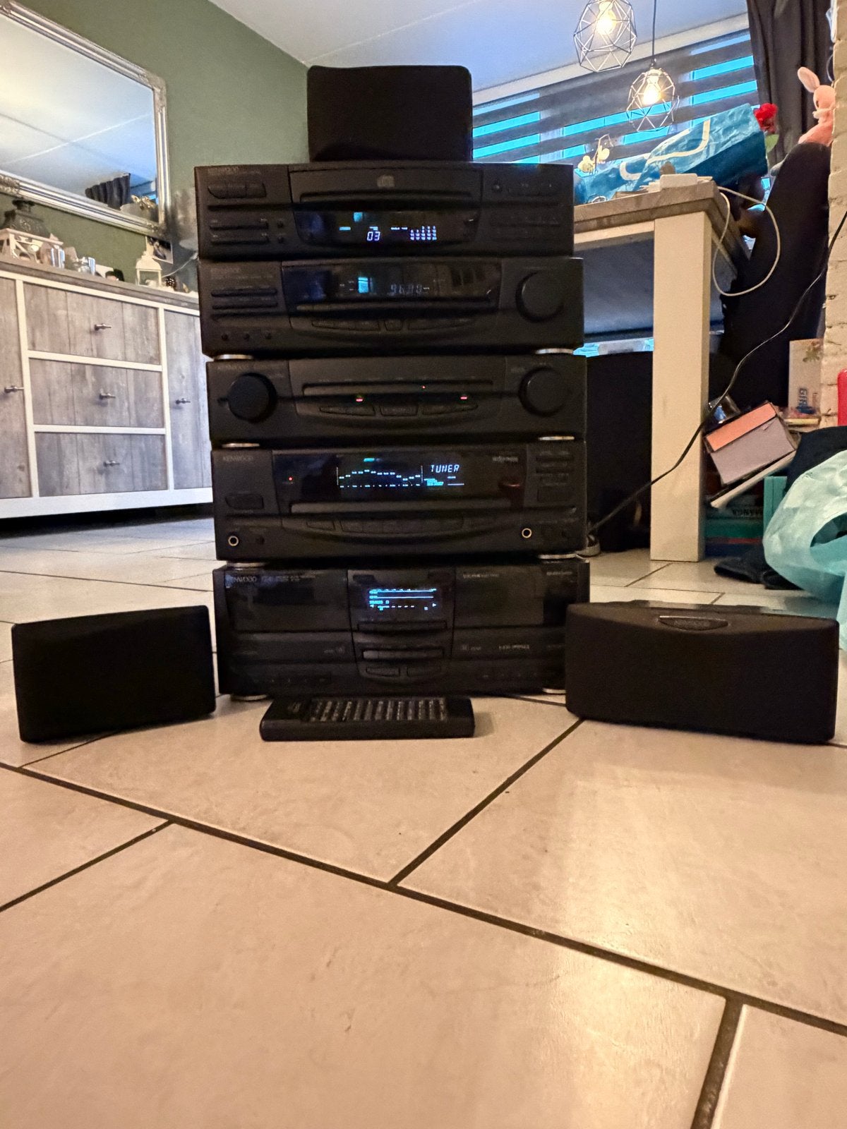 Complete Vintage Kenwood Stereoset M-580 uit de jaren 90, Gebruikt, Cassettedeck, Losse componenten, Ophalen