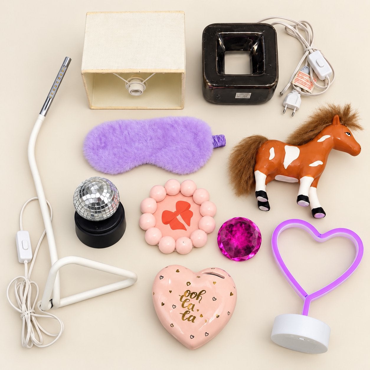 Diverse meisjes accessoires: bureau lampen, ikea leuk set, Verzenden, Gebruikt