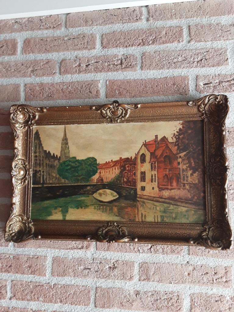 Antiek schilderij A. Boertien.  53x 35 cm., Ophalen