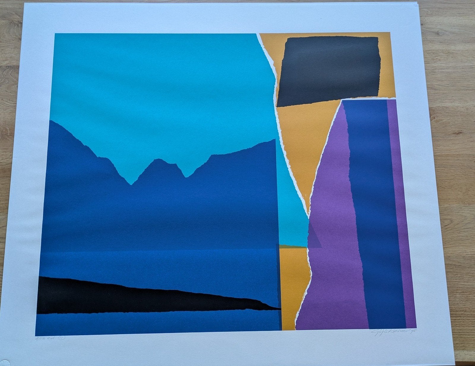 Gijs Keizer - Zeefdruk - Abstracte compositie, Antiek en Kunst, Kunst | Litho's en Zeefdrukken, Ophalen of Verzenden