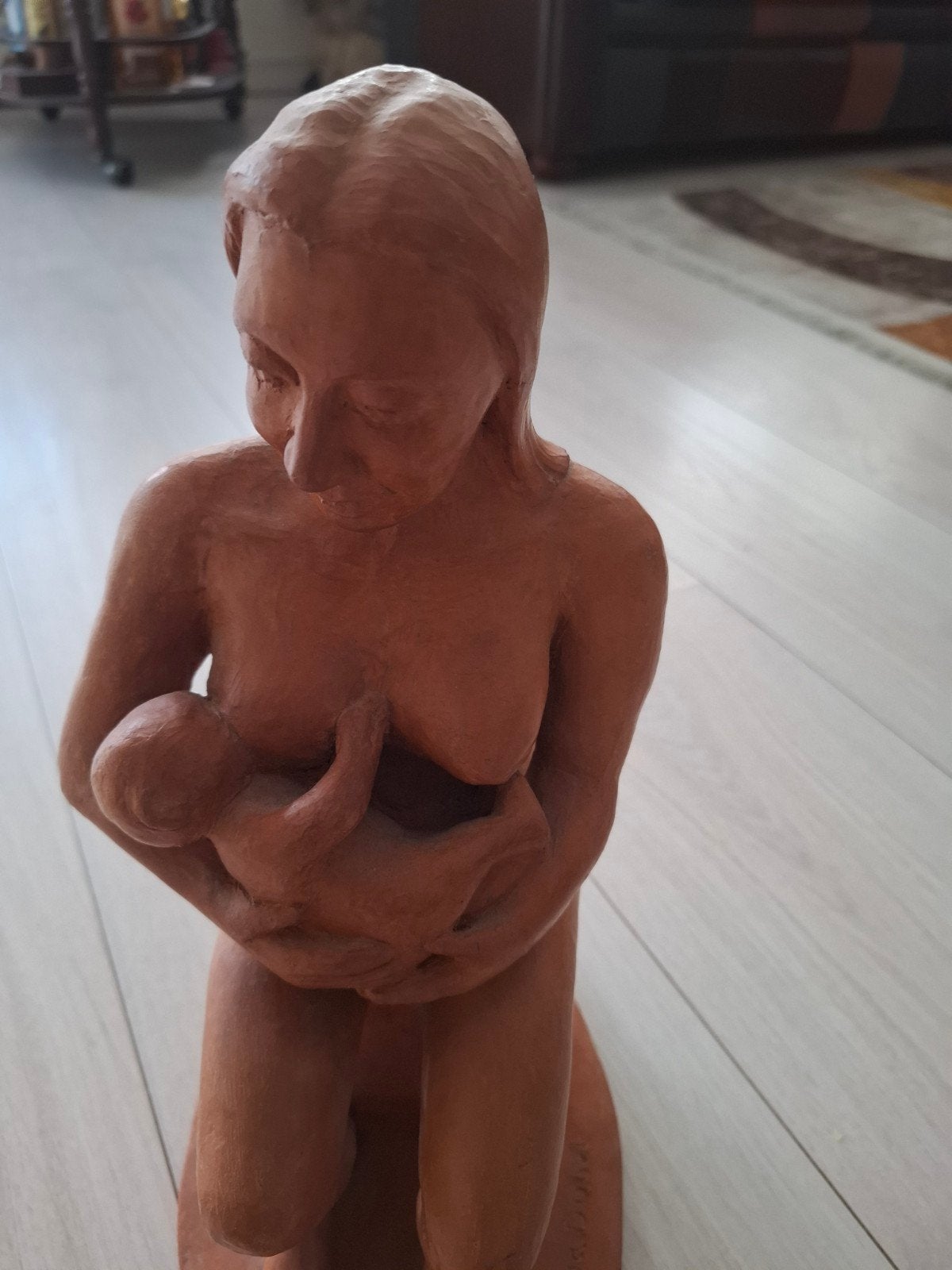 moeder en kind beeldje, 35x25, Ophalen of Verzenden, Zo goed als nieuw, Mens