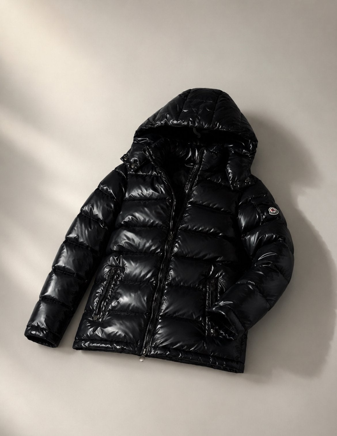 Moncler Jas Maat M, Kleding | Heren, Jassen | Zomer, Ophalen of Verzenden, Zo goed als nieuw, Maat 48/50 (M), Zwart