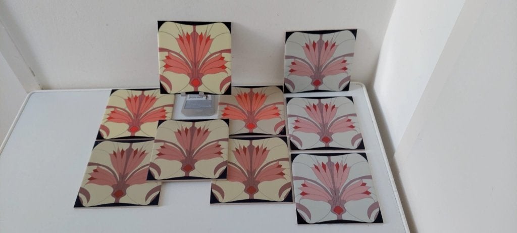 Prachtige Jugendstil / Art Nouveau Tegels • Vintage & Nieuw, Huis en Inrichting, Eu, Nieuw, Ophalen of Verzenden, Schilderij