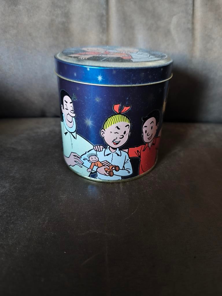 Vintage Suske en Wiske stroopwafel bus, Ophalen of Verzenden, Gebruikt, Beschuit, Overige merken
