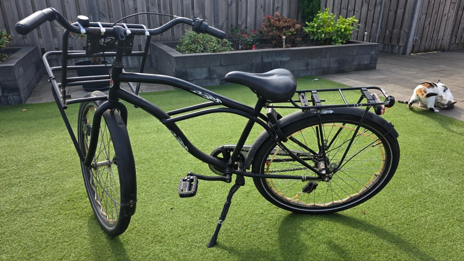 Zwarte transportfiets  20 euro !, Terugtraprem, Gebruikt, 53 tot 57 cm, Ophalen