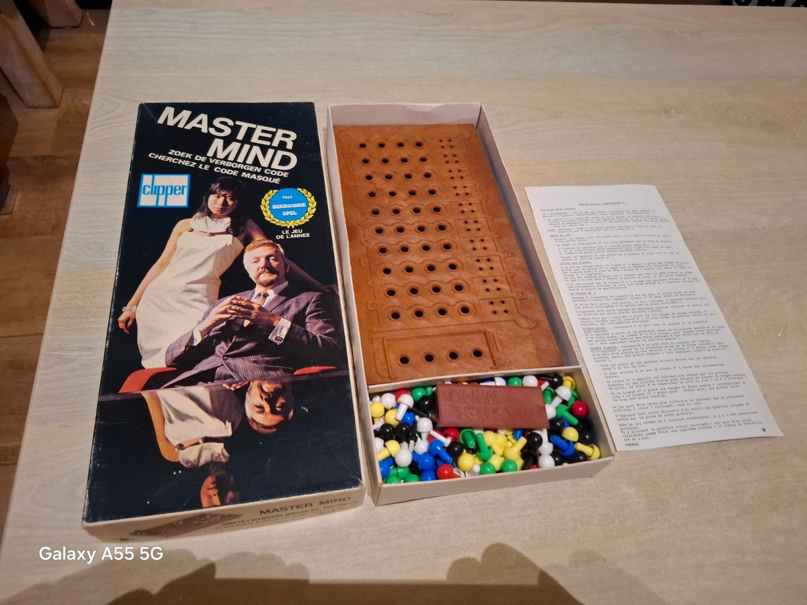 Vintage Mastermind Bordspel - Clipper Editie, Gebruikt, Clipper, Een of twee spelers, Info@clippergames.nl (voorbeeld)
