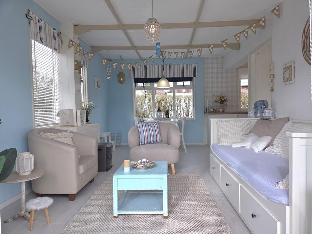 Stenen strandlook recreatiewoning +inrichting Hellevoetsluis, Huizen en Kamers, Recreatiewoningen te koop, Zuid-Holland