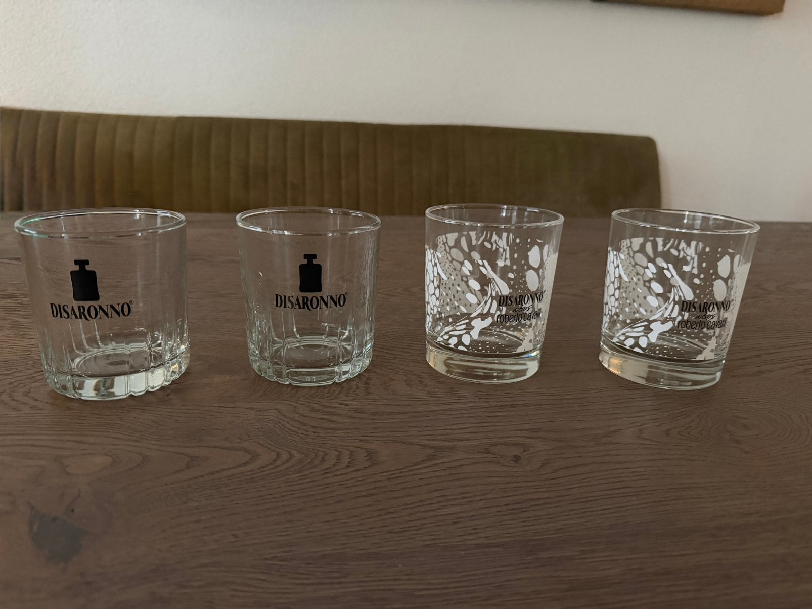 Disaronno glazen - set van 4, Glas of Glazen, Overige merken, Nieuw, Ophalen of Verzenden