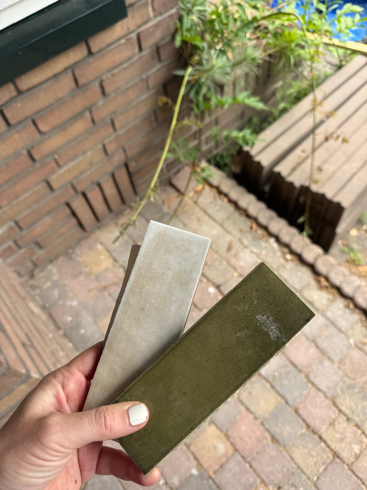 Groen en witte tegels jabo premium, Ophalen, Nieuw, Minder dan 20 cm, Minder dan 5 m²