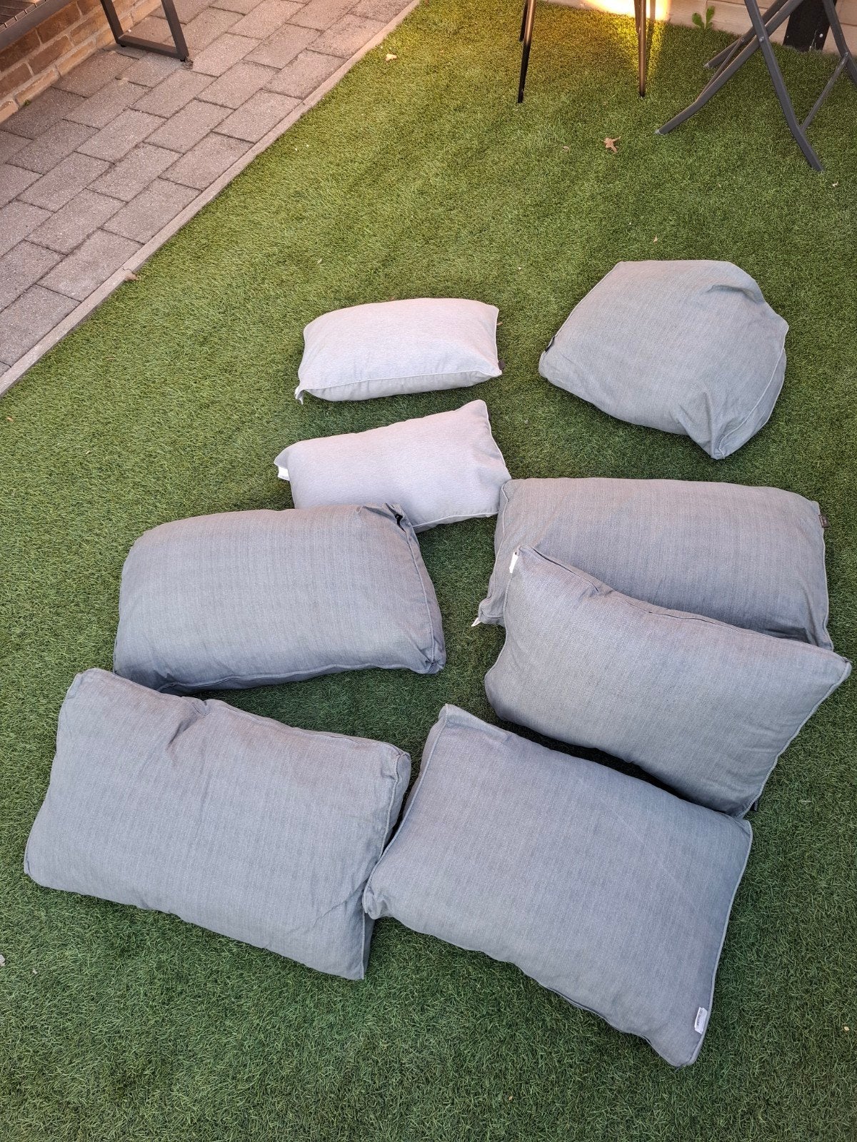 Verschillende maten en kleuren tuinset kussens, Ophalen