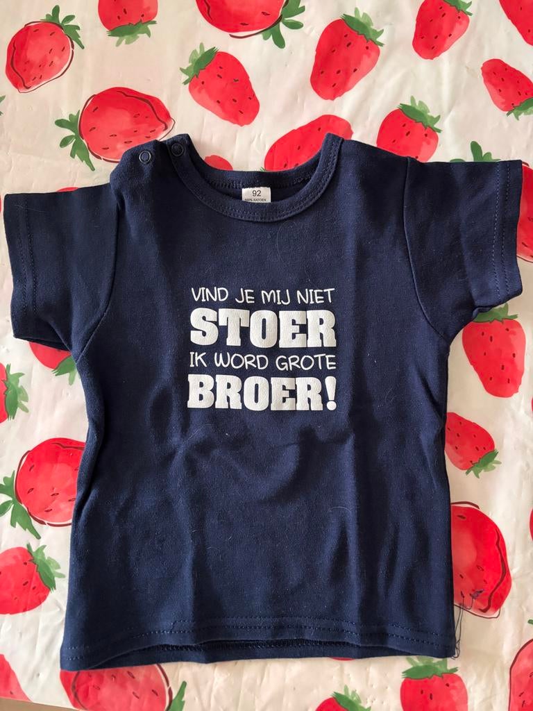 T-shirt 'Ik word grote broer!' maat 92, Ophalen of Verzenden, Zo goed als nieuw, Jongetje, Shirtje of Longsleeve