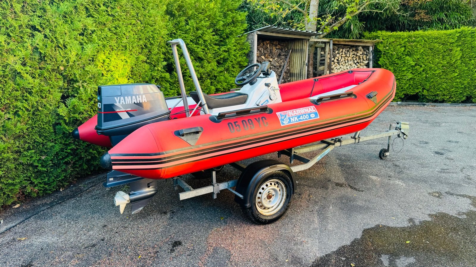 Narwhal NK-400 RIB met Yamaha 40pk autolube 2takt en trail, Gebruikt, 4 m, 2 m, 40 pk
