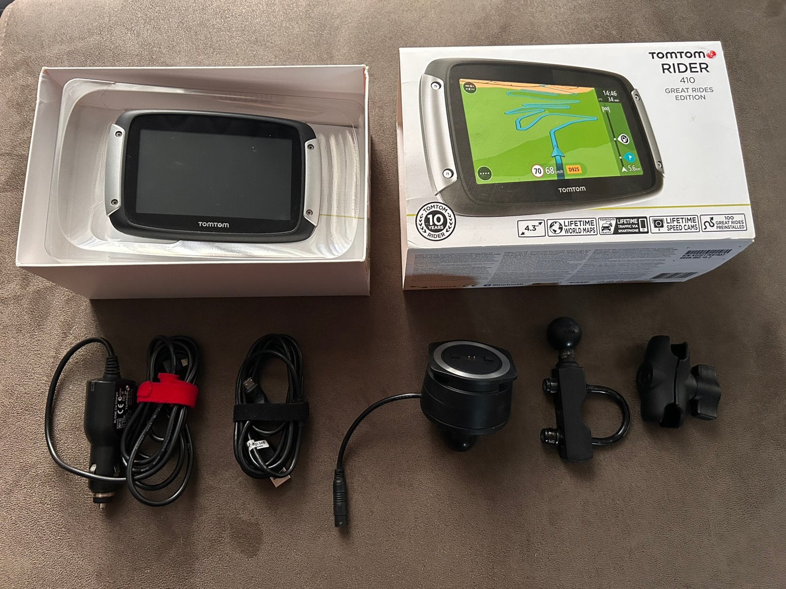 TomTom Rider 410 Great Rides Edition motornavigatie, Motoren, Ophalen of Verzenden, Zo goed als nieuw