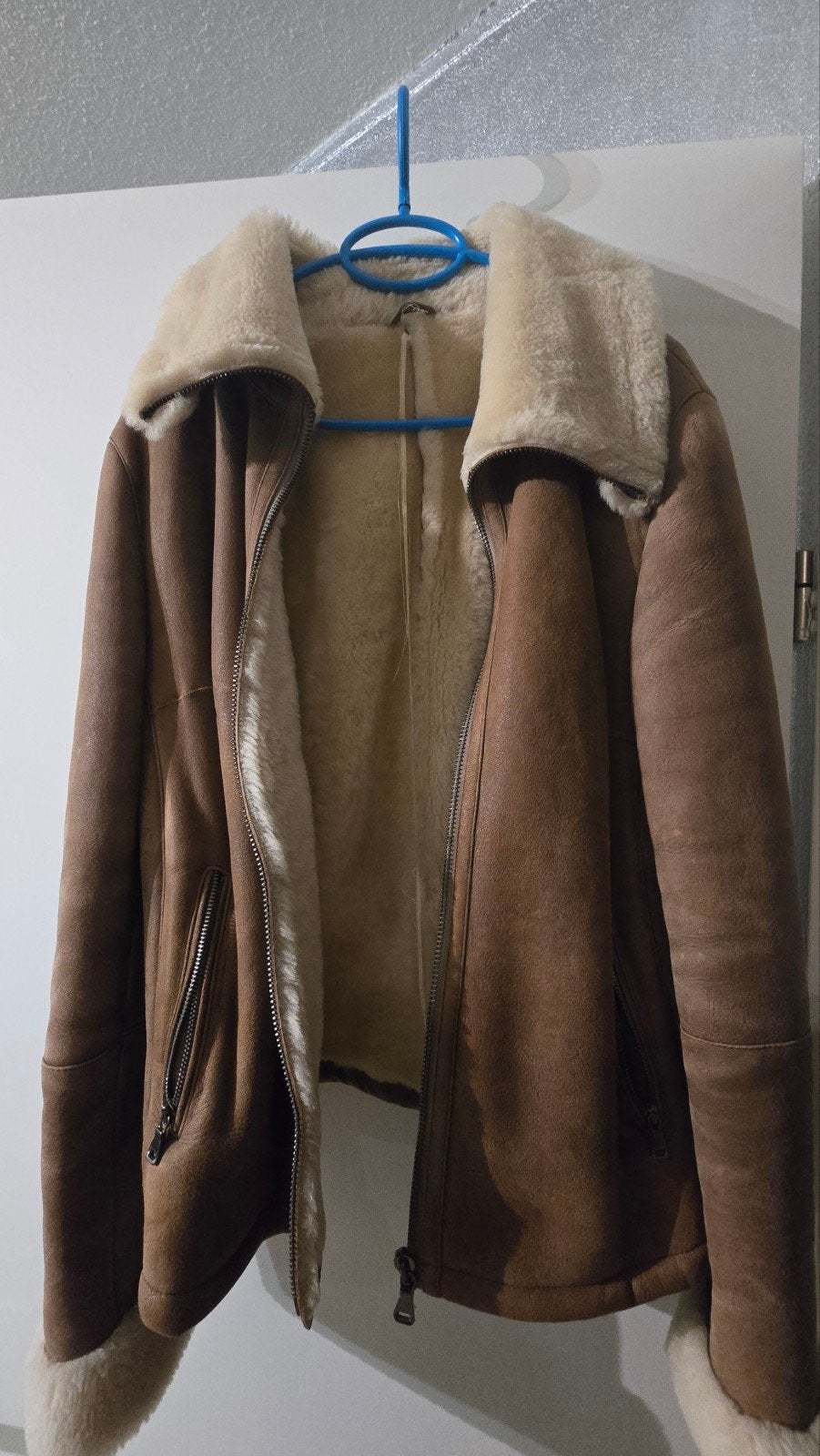 Carlo Saecchi Lammy coat  Maat 42/44 (L), Bruin, Maat 42/44 (L), Ophalen of Verzenden, Gedragen