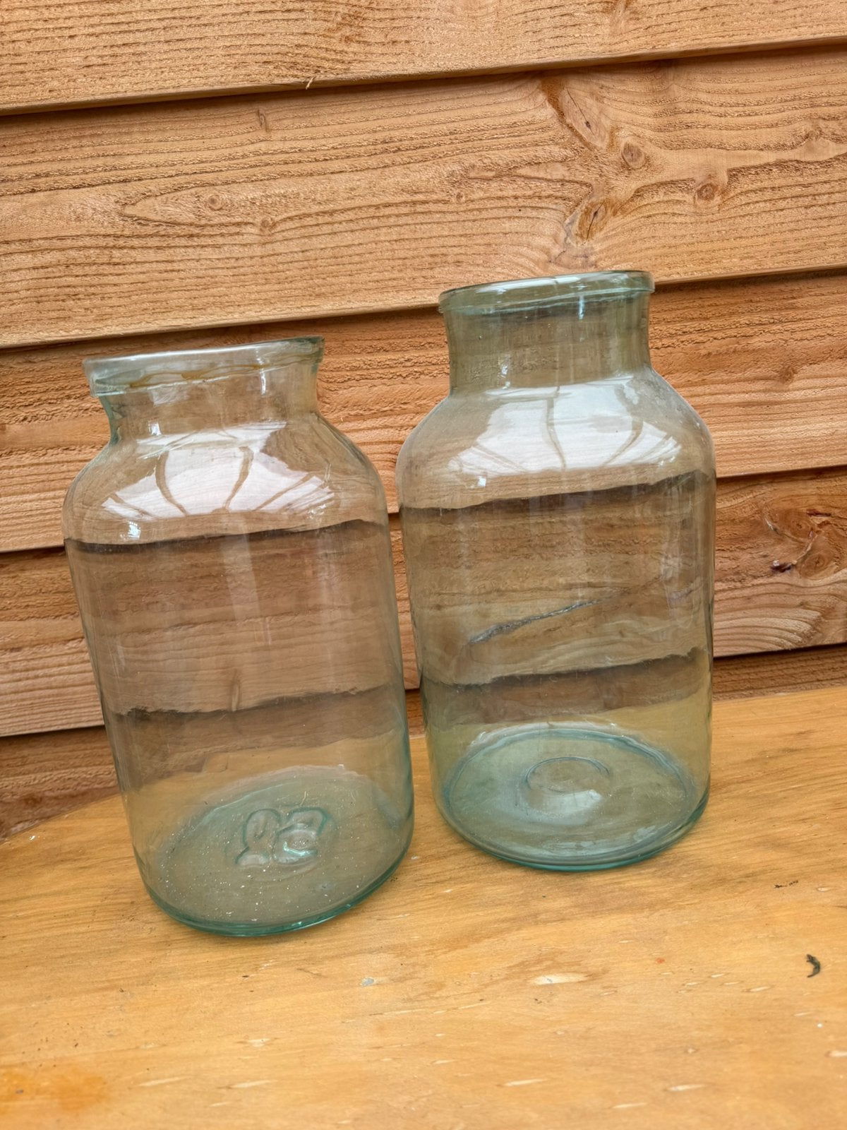 Antieke glazen inmaak potten vazen frans, Ophalen of Verzenden, Zo goed als nieuw, Glas, Pot, Bus of Blik