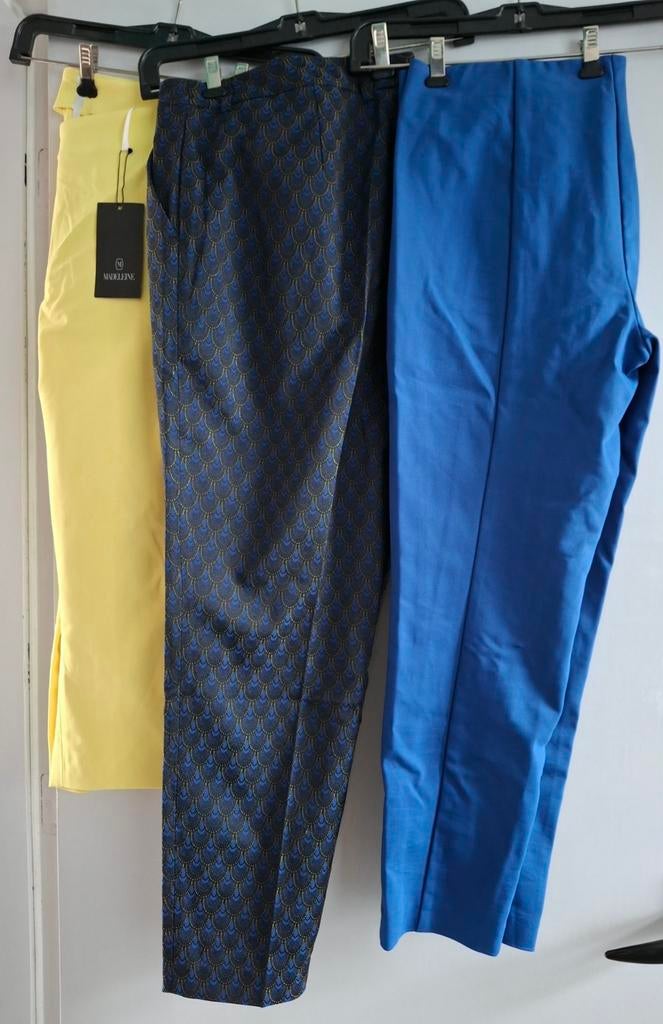 Nieuw. 3 zomerbroeken van Madeleine 42/44  pst:, Blauw, Maat 42/44 (L), Nieuw, Ophalen of Verzenden
