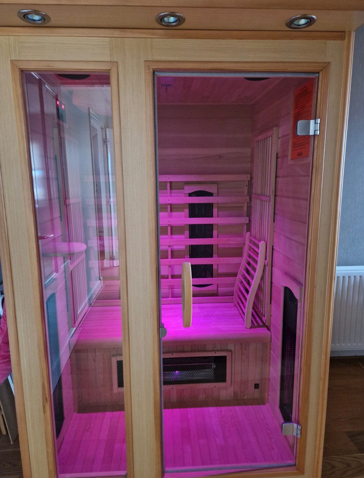 Infraroodcabine, Sport en Fitness, Sauna, Ophalen, Zo goed als nieuw, Complete sauna
