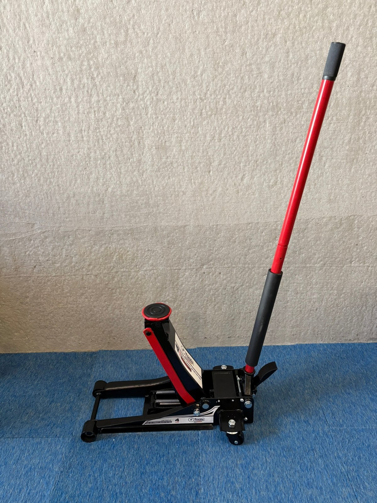 Nieuwe F-tools 4-ton hydraulische garage krik met voetpomp, Ophalen, Garagekrik, Massakassa, Nieuw