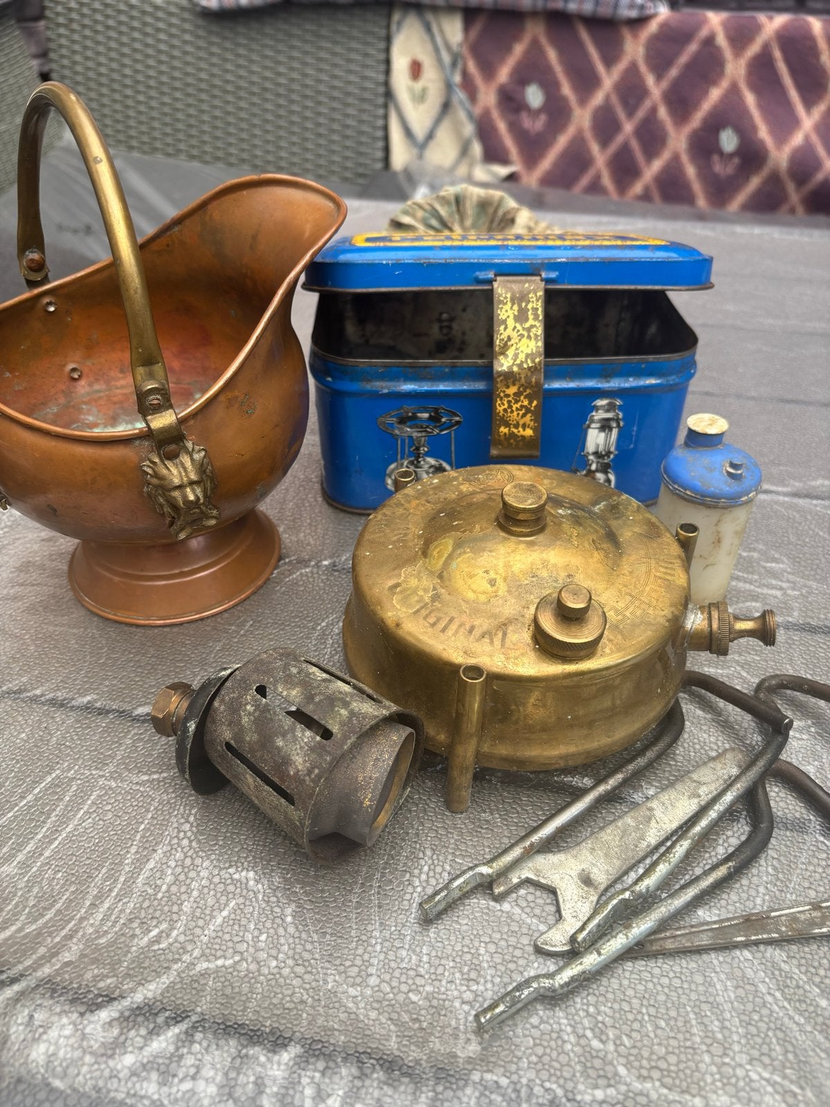 Vintage Petromax Kerosine Campingkachel - Messing, Duits, Ophalen of Verzenden