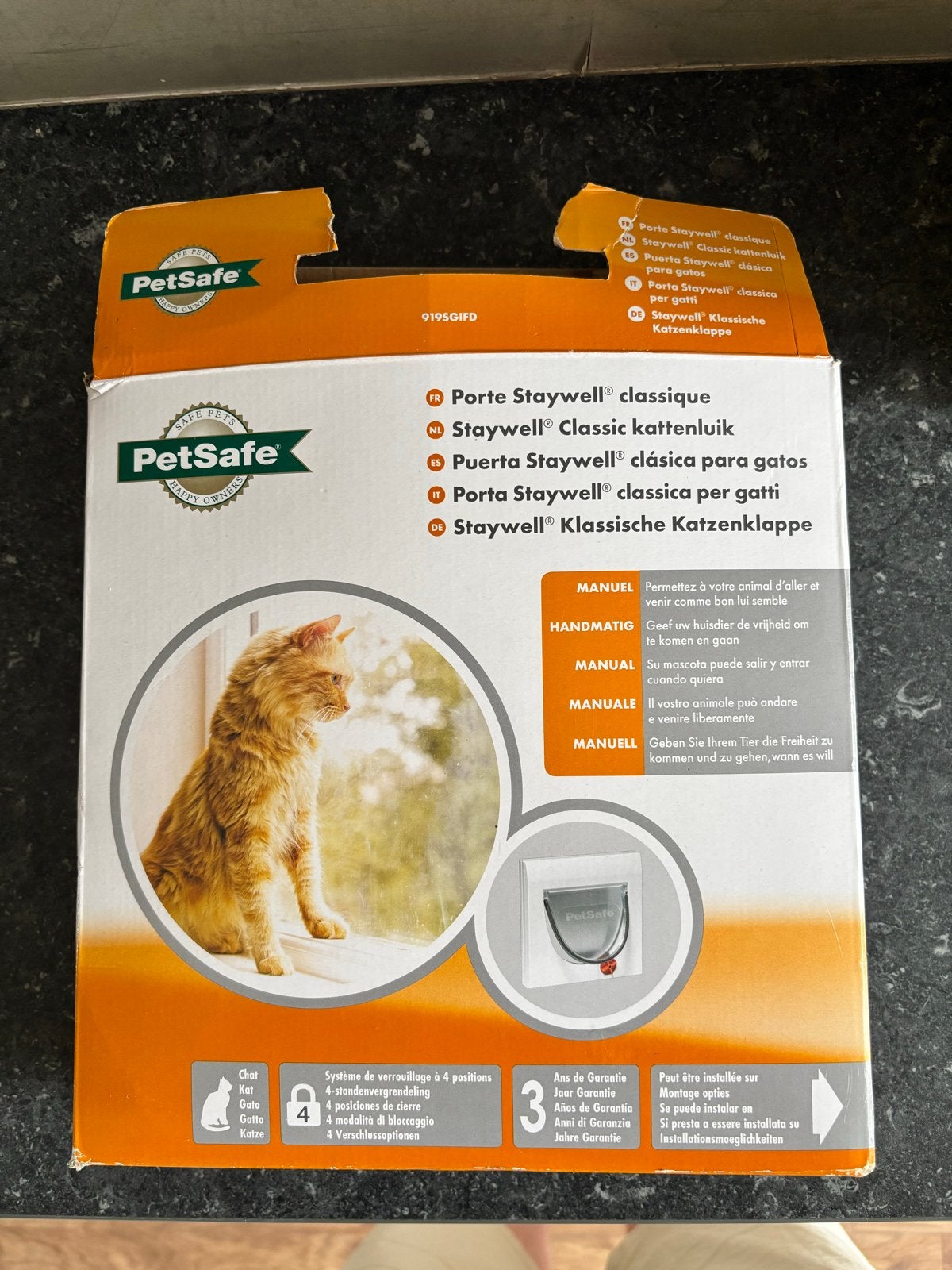 Petsafe Kattenluik Wit, 224x224 mm, Dieren en Toebehoren, Ophalen, Zo goed als nieuw
