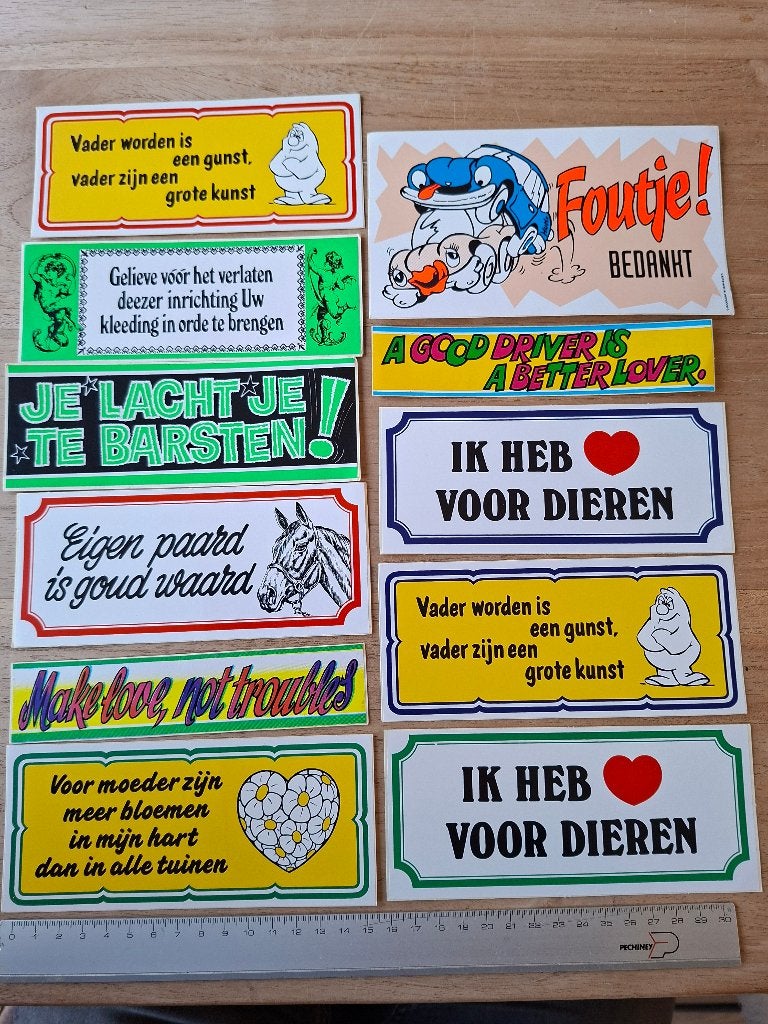 Stickers teksten, Ophalen, Zo goed als nieuw, Overige typen