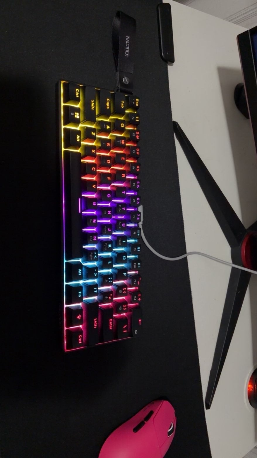 Ajazz NK61 Gaming Toetsenbord - Red Switches, Gaming toetsenbord, Ophalen of Verzenden, Zo goed als nieuw, Qwerty