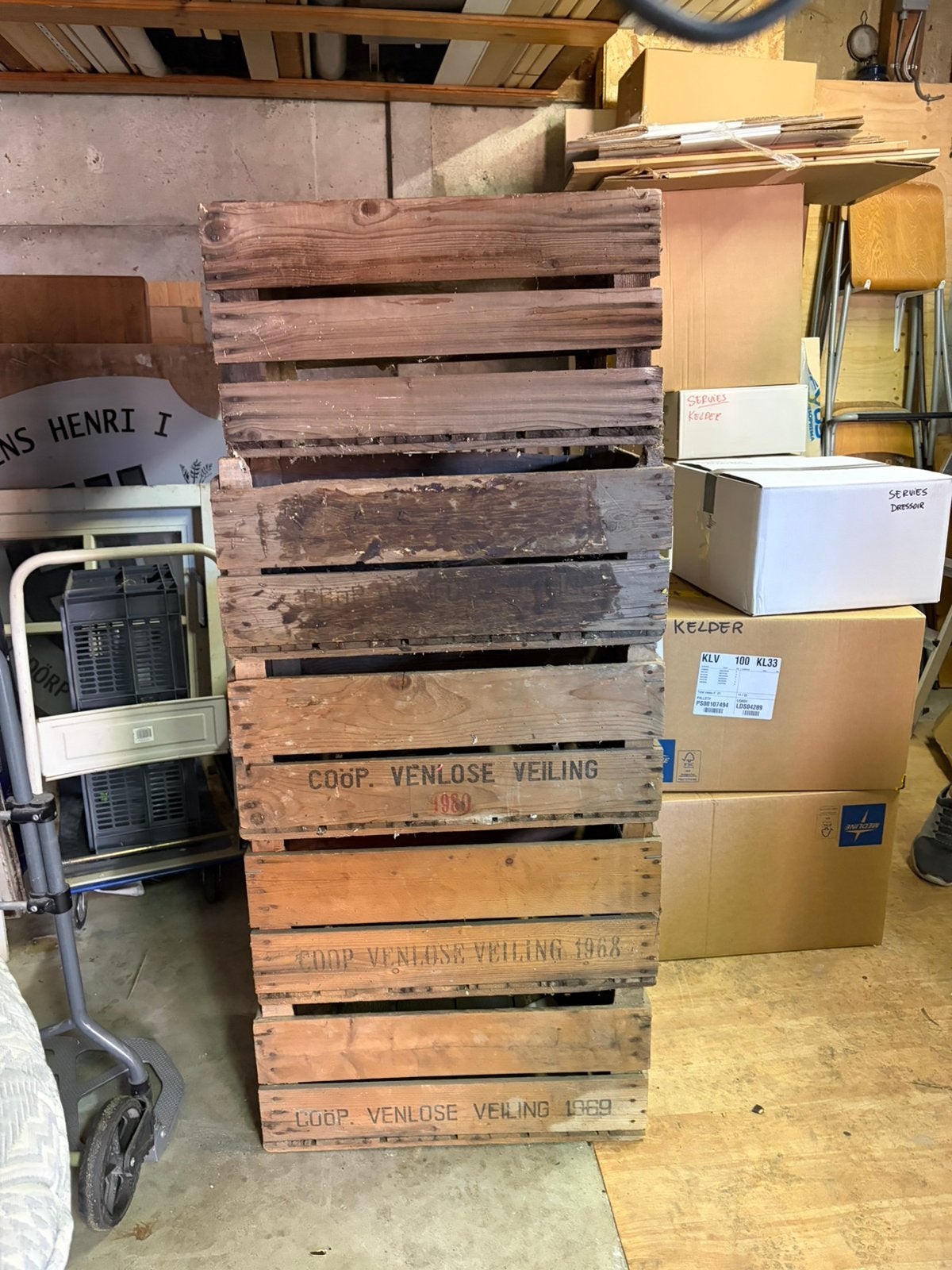 5x appelkist, Doe-het-zelf en Verbouw, Kratten en Dozen, Ophalen, Doos, 100 cm of meer, 60 cm of meer