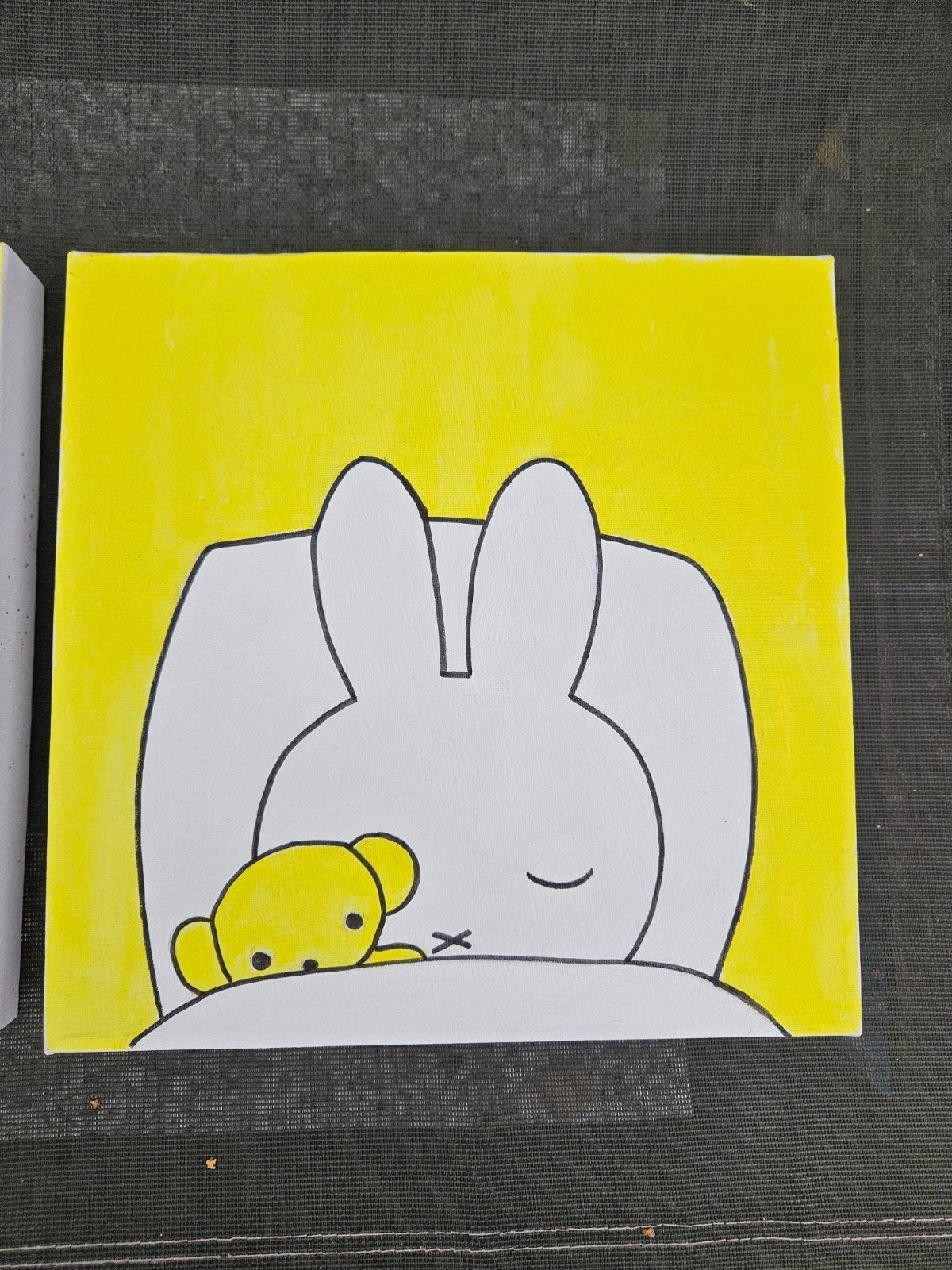 Nijntje schilderijen set van 3 - Handgeschilderd, Minder dan 50 cm, Ophalen of Verzenden, Zo goed als nieuw, Schilderij