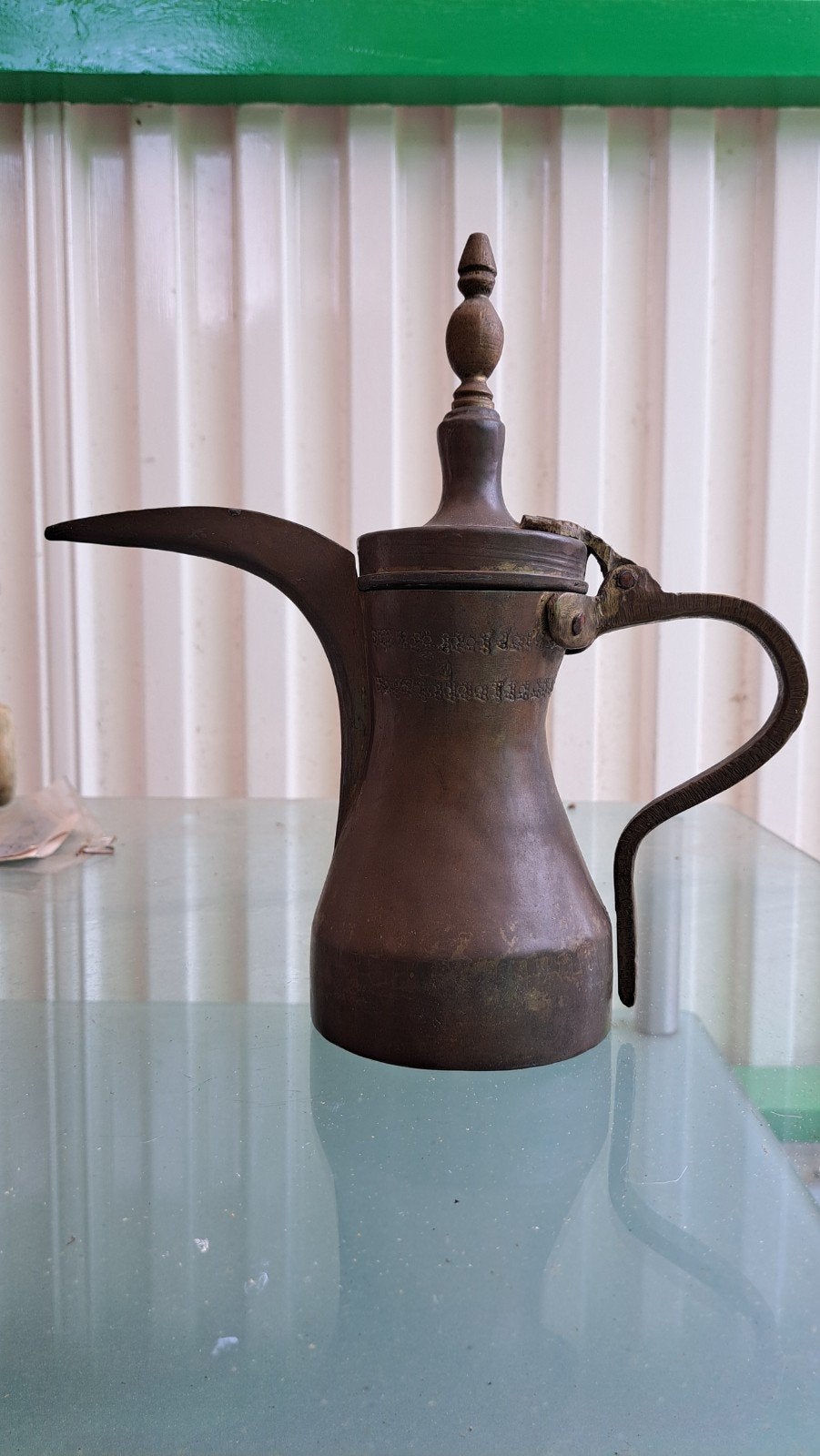 Antieke Arabische Dallah Koffiepot - Koper/Brons, Ophalen of Verzenden, Koper