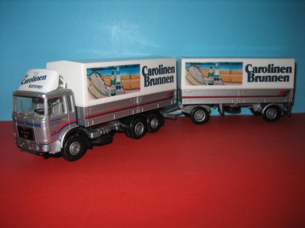 Carolinen Brunen  MAN  combi  Herpa, Ophalen of Verzenden, Zo goed als nieuw, Bus of Vrachtwagen, Herpa