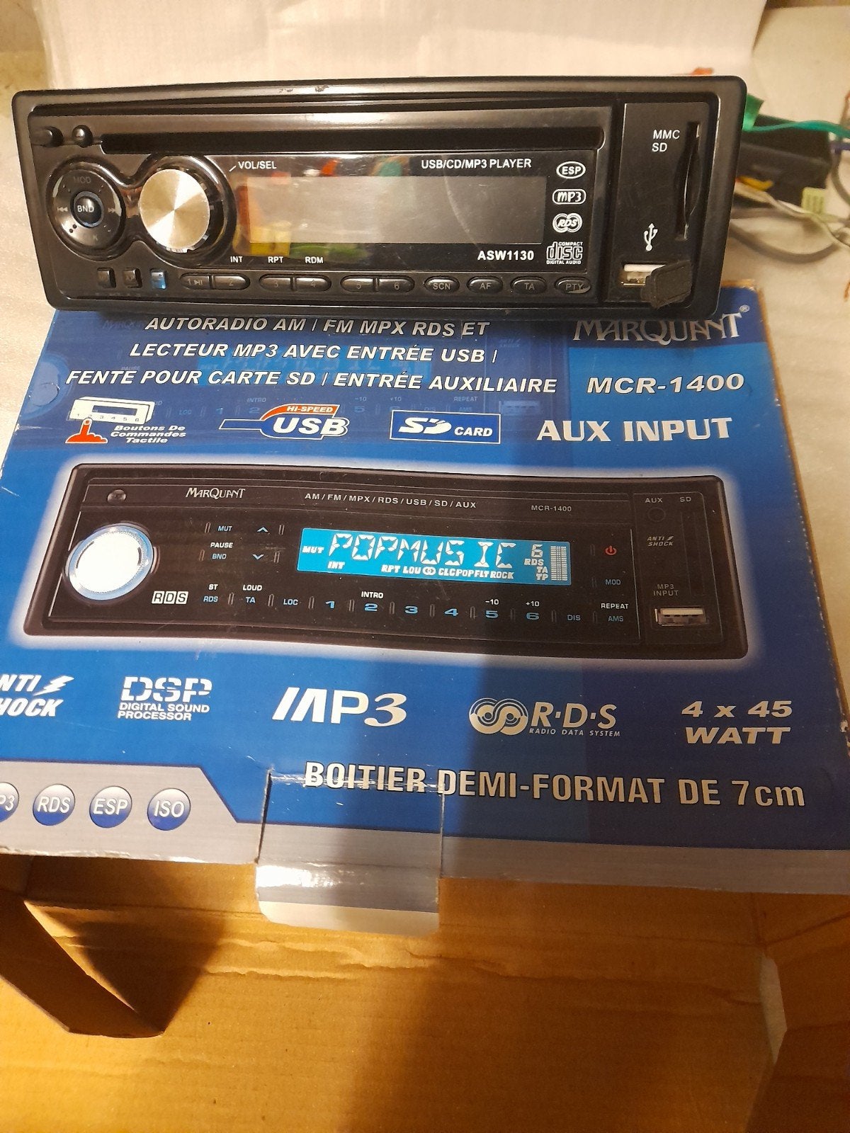 Autoradio met sd kaart usb aansluiting en cd speler, Ophalen of Verzenden, Gebruikt