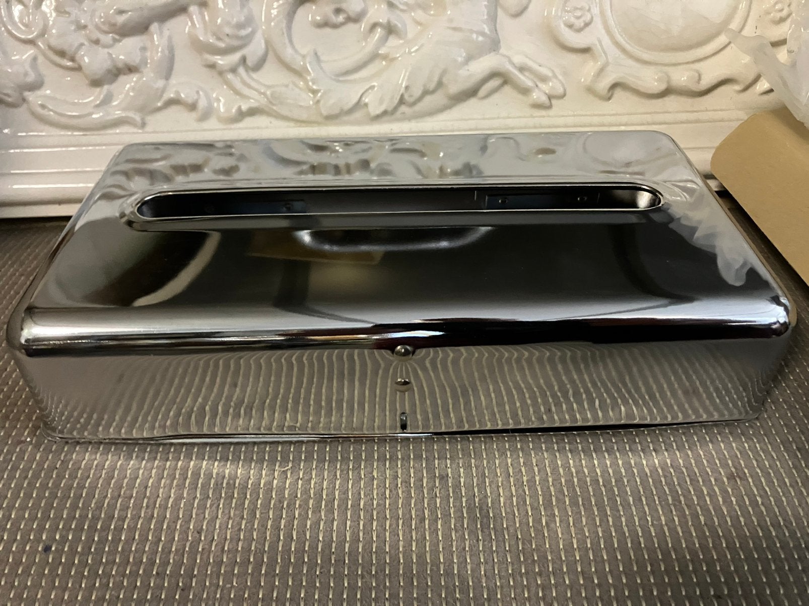 Tissue houder zware kwaliteit hotel uitvoering, Ophalen, Nieuw, Zilver
