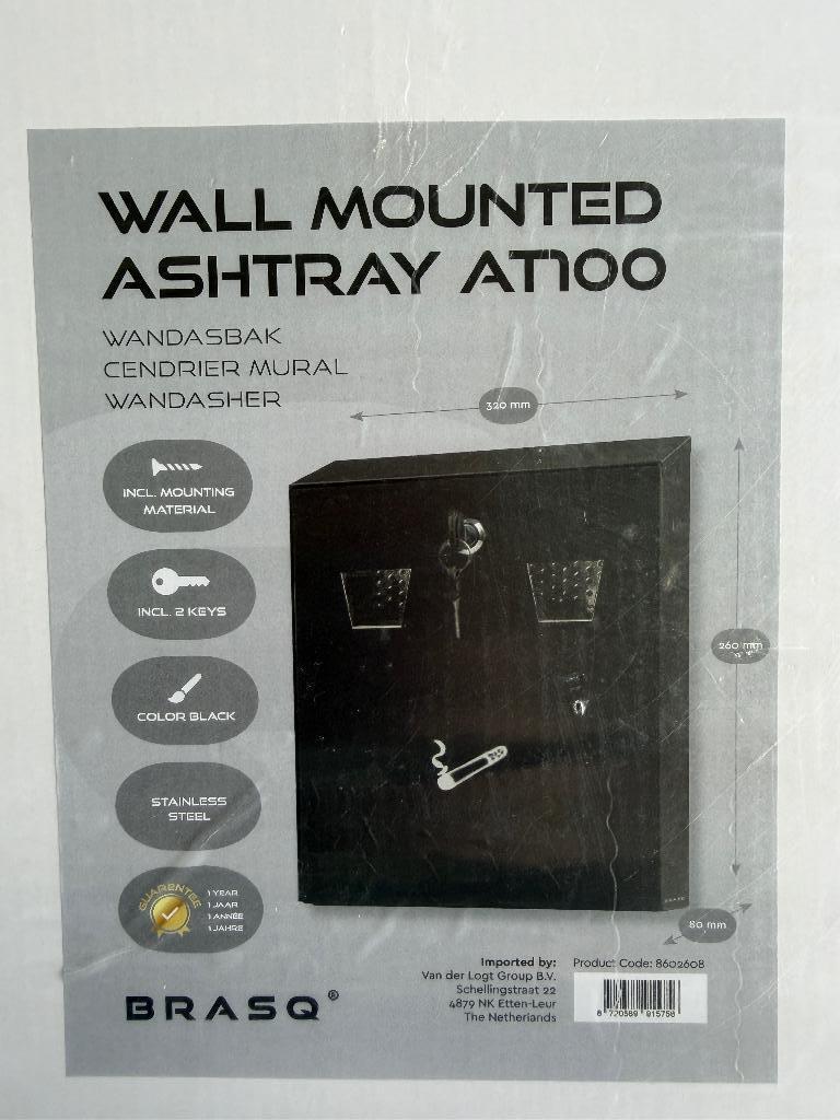 Asbak voor aan de muur, Ophalen, Nieuw, Overige typen