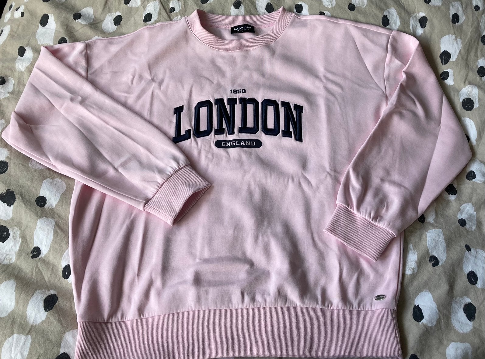 Lady Day sweater roze blauw 40 L, Ophalen of Verzenden, Zo goed als nieuw, Maat 42/44 (L), Roze