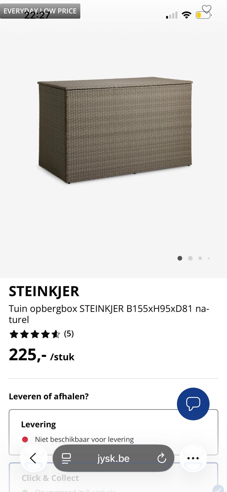 Grote waterdichte kussen opbergbox 180x91x81 cm, Tuin en Terras, Ophalen, Zo goed als nieuw, Kunststof, Overige typen